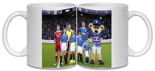 Champions Triumph: Lee Wallace and Rangers Mascots Celebrate Scottish Cup Victory at Ibrox Stadium (2003)