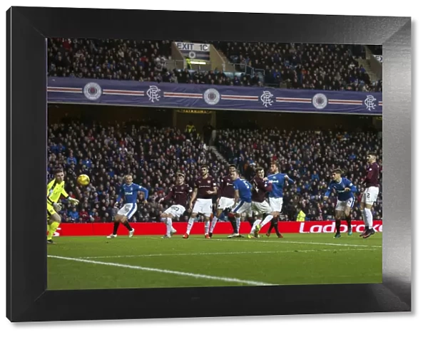 Rob Kiernan's Thrilling Headed Goal for Rangers Against Hearts in Ladbrokes Premiership at Ibrox Stadium