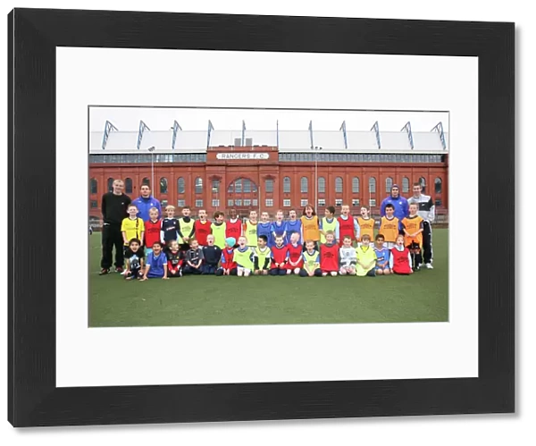 Rangers Football Club: October 2007-08 - Unified Team Gathering at Ibrox Complex: Rangers Squad & Soccer Schools