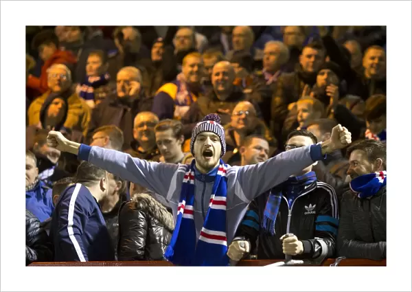 Rangers Fans Sea of Blue and White: A Triumphant Display at New Douglas Park during the Ladbrokes Premiership