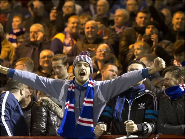Rangers Fans Sea of Blue and White: A Triumphant Display at New Douglas Park during the Ladbrokes Premiership