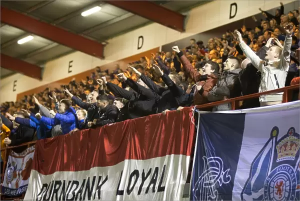 Rangers Fans Celebrate Glory: Hamilton Accies vs Rangers, Ladbrokes Premiership (Scottish Cup Winning Moment)