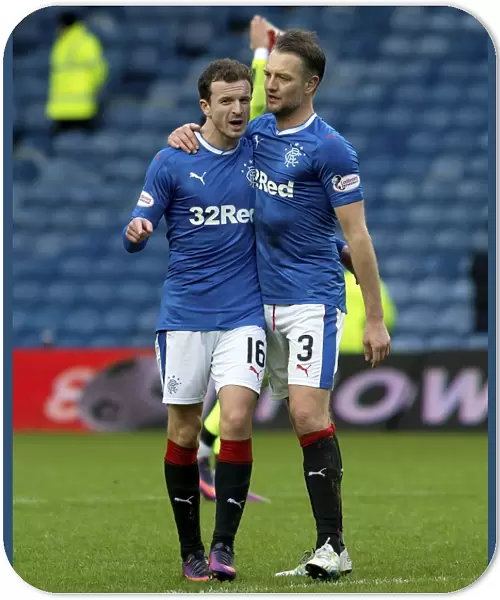 Rangers Football Club: Andy Halliday and Clint Hill's Triumphant Scottish Cup Victory Celebration at Ibrox Stadium