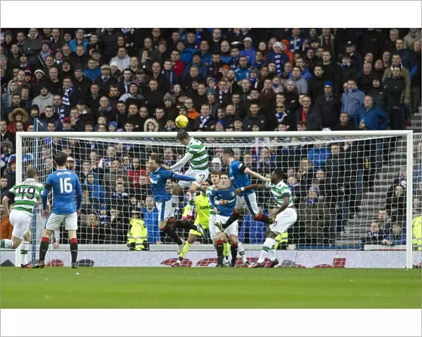 Rangers vs Celtic: Joe Garner Fouled by Mikael Lustig - Ladbrokes Premiership, Ibrox Stadium