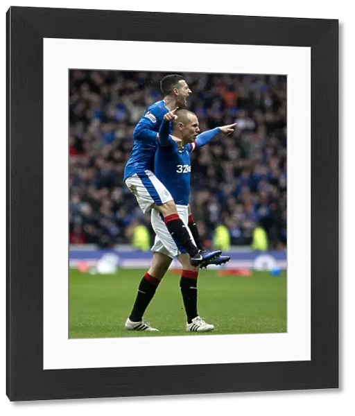 Kenny Miller's Euphoric Goal Celebration: Rangers vs Celtic, Scottish Premiership, Ibrox Stadium