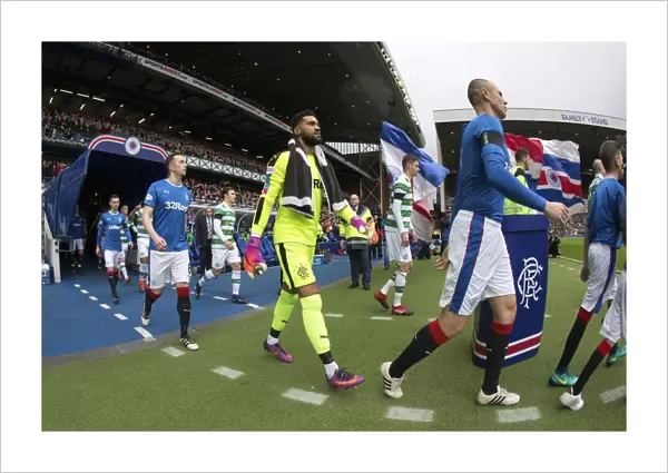 Rangers FC: Kenny Miller Leads the Team Out at Ibrox Stadium (Scottish Premiership)