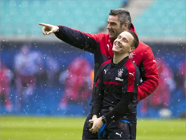 Rangers FC: Matt Gilks and Barrie McKay Scouting Red Bull Arena Before RB Leipzig Friendly
