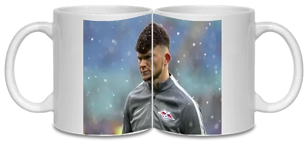 Rangers Oliver Burke Prepares for Battle: Warm-Up at RB Leipzig's Red Bull Arena