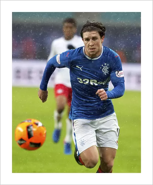 Rangers Josh Windass in Action Against RB Leipzig at Red Bull Arena