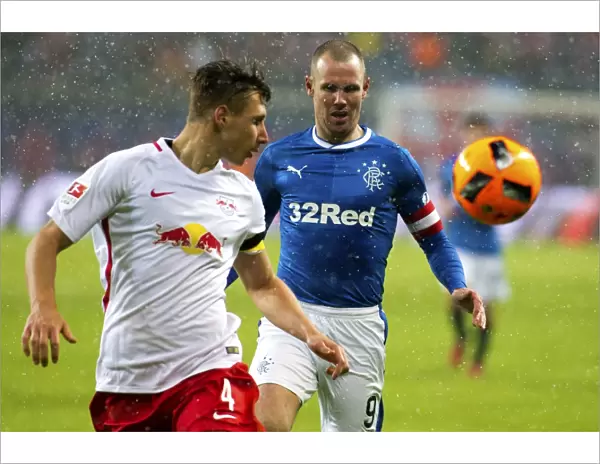 Rangers Kenny Miller Chases Down Willi Orban at Red Bull Arena: A Glimpse of the Intensity in RB Leipzig vs Rangers Friendly