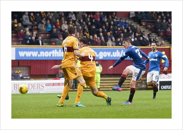 Rangers Emerson Hyndman Scores His Second Goal Against Motherwell in the Ladbrokes Premiership at Fir Park