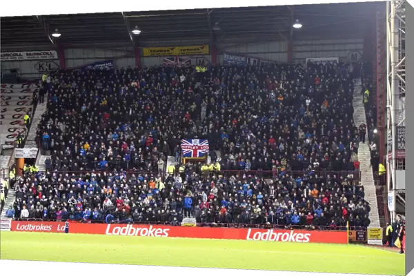 Rangers Fans Celebrate Glory: Heart of Midlothian vs Rangers, Ladbrokes Premiership, Tynecastle Stadium
