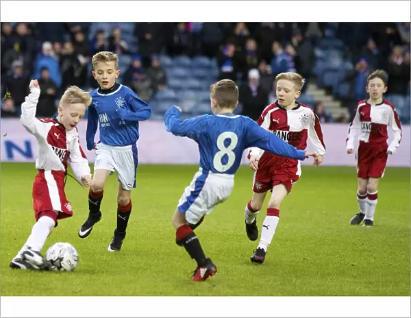 Rangers U10s Thrill Ibrox Crowd with Entertaining Half Time Show during Scottish Cup Match