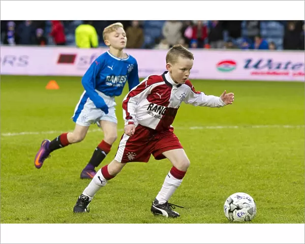 Rangers U10s Thrill Ibrox Crowd with Half Time Entertainment during Scottish Cup Match