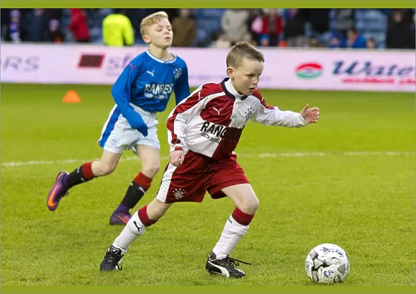 Rangers U10s Thrill Ibrox Crowd with Half Time Entertainment during Scottish Cup Match