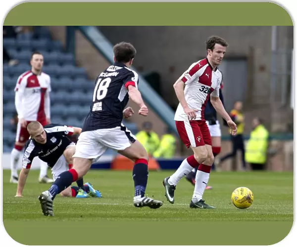 Rangers Andy Halliday in Action: Thrilling Premiership Clash at Dundee's Dens Park