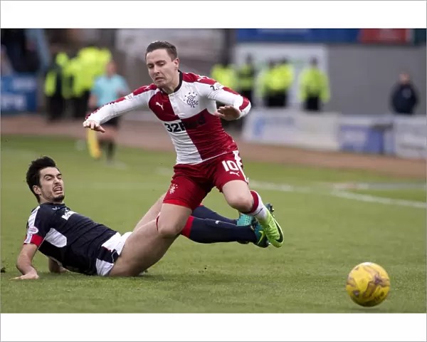 Rangers Barrie McKay Fouled by Dundee's Julen Etxabeguren in Ladbrokes Premiership Match