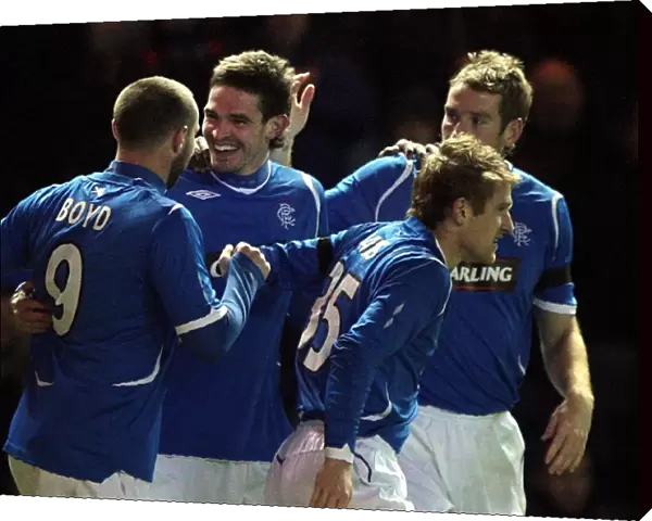 Rangers Kyle Lafferty Scores the Second Goal in CIS Insurance Cup Quarterfinal against Hamilton Academicals at Ibrox Stadium (2-0)