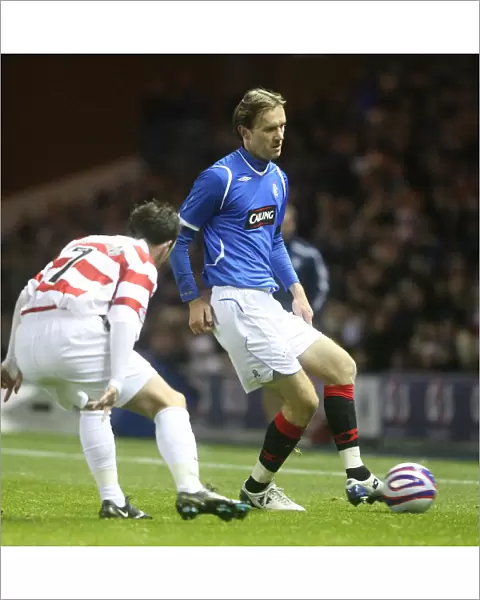 Sasa Papac's Euphoric Moment: Rangers FC's Co-operative Insurance Cup Victory over Hamilton Academical at Ibrox (2-0)