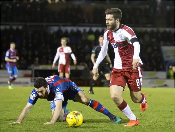 Clash on the Pitch: Rangers vs Inverness Caledonian Thistle - Intense Moment in the Ladbrokes Premiership
