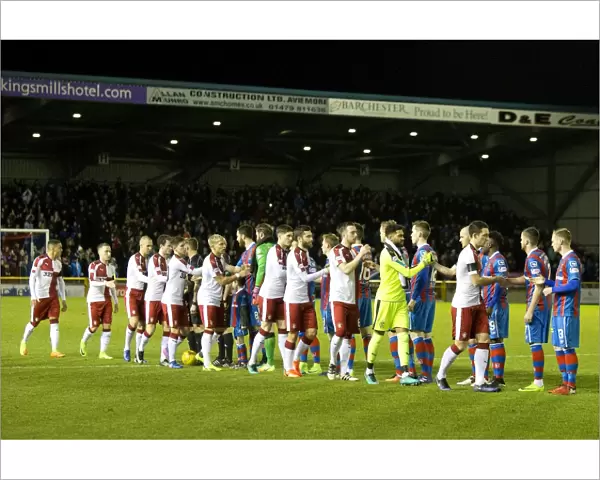 Sportsmanly Moment: Rangers and Inverness Caledonian Thistle Players Share a Handshake in the Ladbrokes Premiership