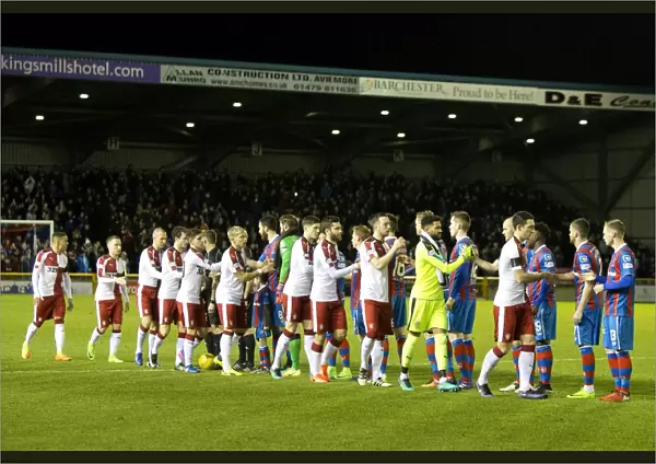 Sportsmanly Moment: Rangers and Inverness Caledonian Thistle Players Share a Handshake in the Ladbrokes Premiership