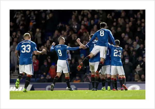 Rangers Thrilling Victory: Barrie McKay's Goal Celebration vs St. Johnstone, Ladbrokes Premiership, Ibrox Stadium
