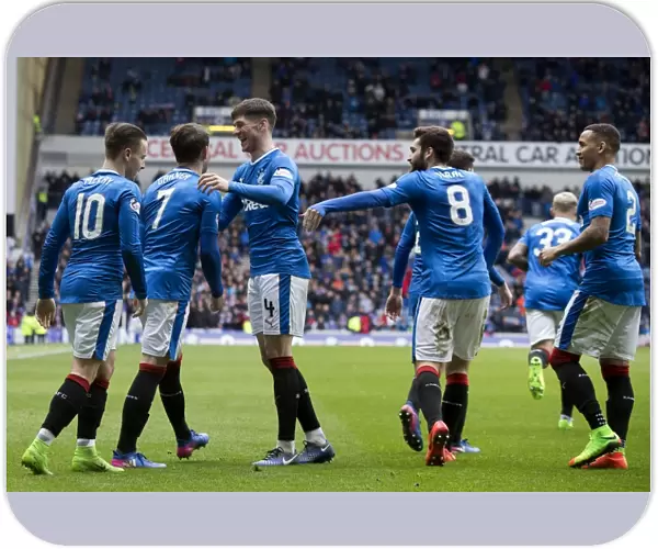 Rangers: Joe Garner and Rob Kiernan Celebrate First Goal in Scottish Cup Quarterfinal Victory at Ibrox Stadium