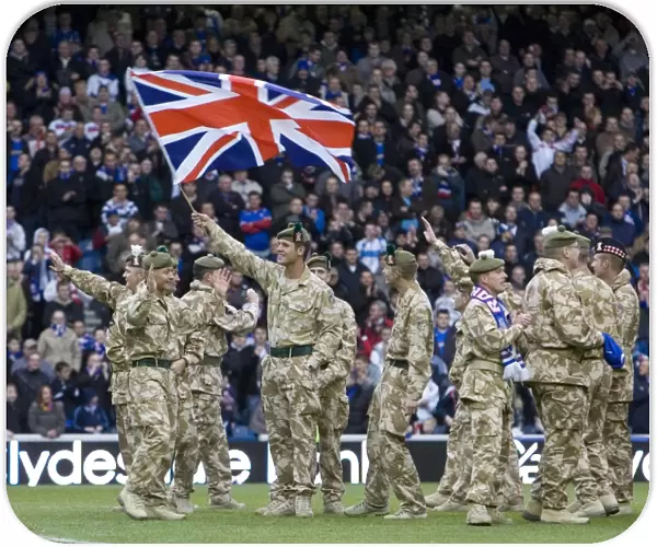 Half-Time Tribute: Scottish Soldiers Return from Afghanistan at Ibrox Stadium (Rangers 5-0 Inverness)