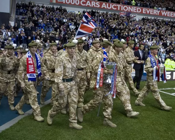 Half-Time Tribute: Scottish Soldiers Homecoming - Argyll and Sutherland Highlanders and Royal Highland Fusiliers Honored at Rangers FC