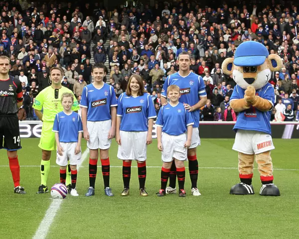Rangers Triumphant Mascot Celebrates Glory: 5-0 Victory Over Inverness at Ibrox