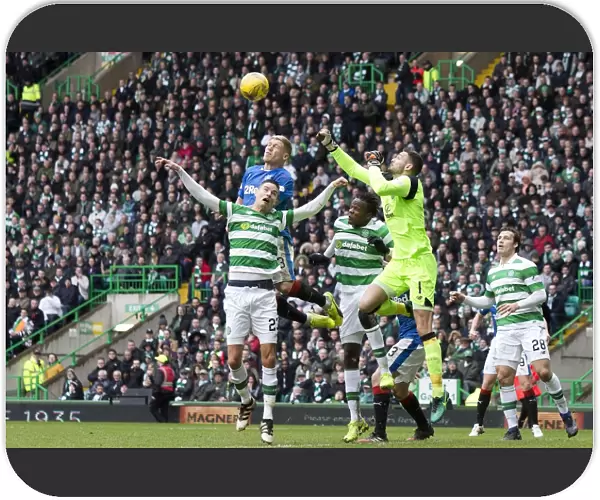 Waghorn vs. Gordon: Unyielding Rivalry in the Celtic vs. Rangers Ladbrokes Premiership Clash at Celtic Park
