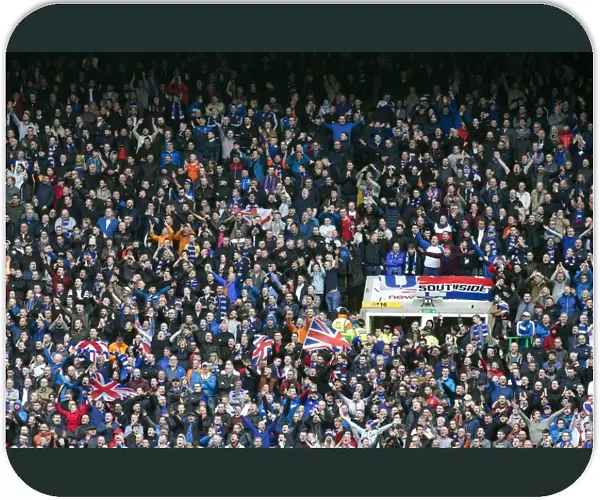 Sea of Blue and White: Rangers Fans Celebrate Triumphant Scottish Cup Victory at Celtic Park (2003)