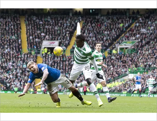 Intense Rivalry: Waghorn vs. Boyata - Celtic vs. Rangers in the Ladbrokes Premiership at Celtic Park