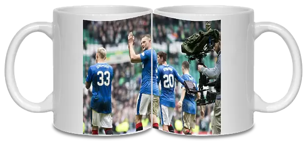 Rangers Clint Hill: Celebrating and Applauding Fans after Scottish Cup Triumph at Celtic Park (2003)