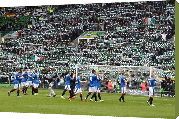 Rangers Players Honor Fans at Celtic Park: Tribute during 2003 Scottish Cup Victory Match