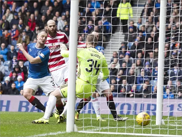 Clint Hill Scores the Second: Rangers Triumph over Hamilton Academical in the Ladbrokes Premiership at Ibrox Stadium