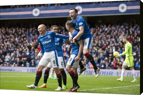 Rangers FC: Clint Hill's Euphoric Moment - Celebrating Goal Against Hamilton Academical (Ladbrokes Premiership, Ibrox Stadium)
