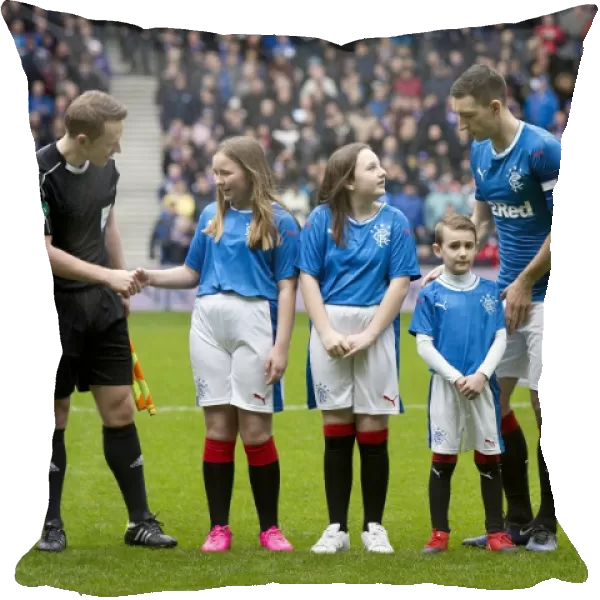 Rangers Football Club: Lee Wallace and Mascots Celebrating Scottish Cup Victory at Ibrox Stadium (2003)