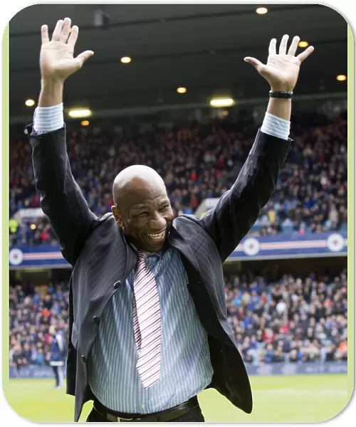 Rangers Legend Marvin Andrews Waves to Adoring Fans at Ibrox Stadium (Scottish Cup Triumph, 2003)