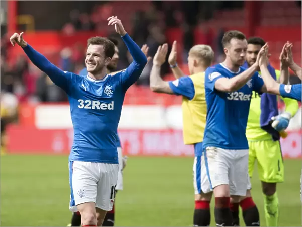 Rangers Andy Halliday: Exultant Champion at Pittodrie Stadium