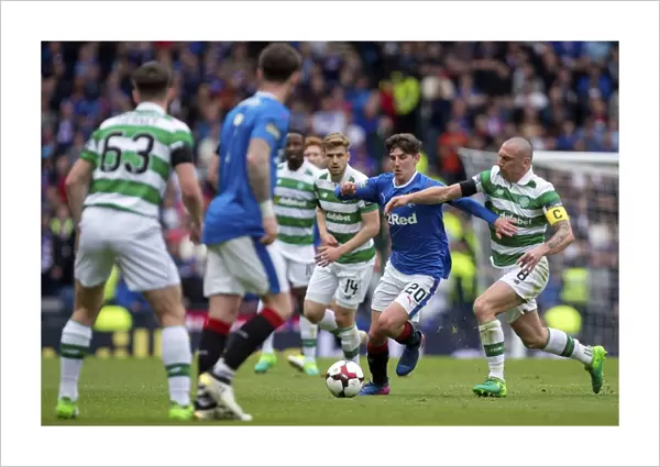 Rangers vs Celtic: Emerson Hyndman Defends Against Scott Brown in Intense Scottish Cup Semi-Final Showdown at Hampden Park
