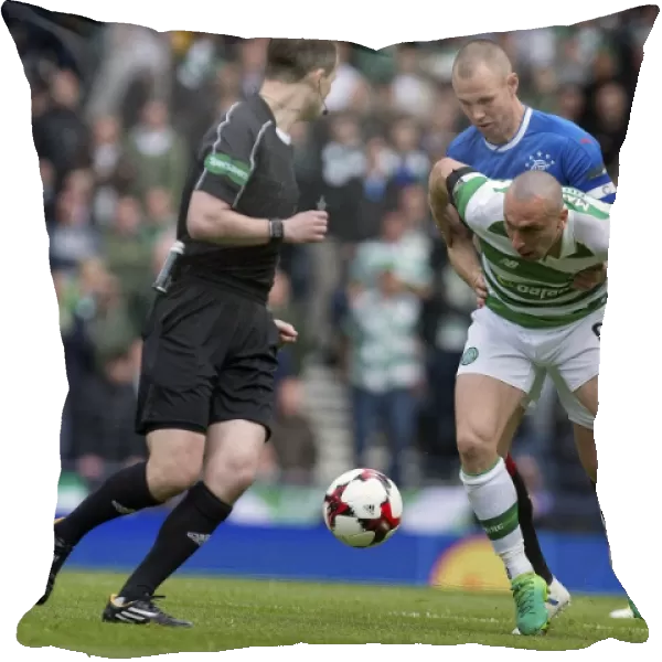 Intense Rivalry: Kenny Miller Fouls Scott Brown in the 2003 Scottish Cup Semi-Final Clash Between Rangers and Celtic at Hampden Park