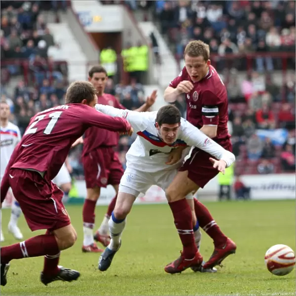 Kyle Lafferty's Unyielding Display: Heart of Midlothian vs Rangers (Clydesdale Bank Premier League, Season 08-09)