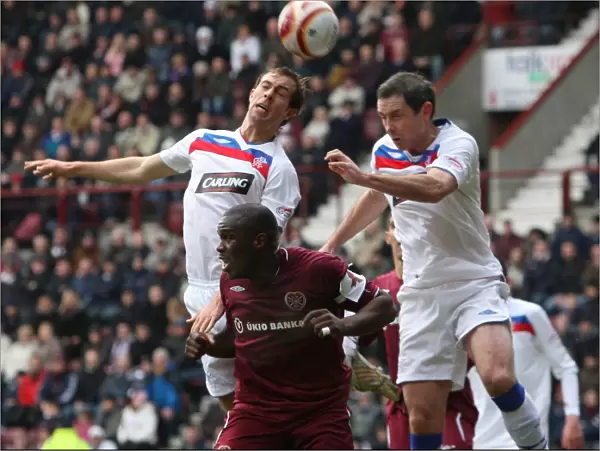 Steven Whittaker in Action: Heart of Midlothian vs Rangers (Clydesdale Bank Premier League, Season 08-09)