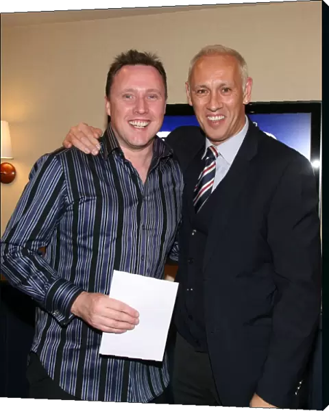 Rangers Football Club Charity Race Night 2008: Mark Hateley Celebrates with Winning Prize Winner