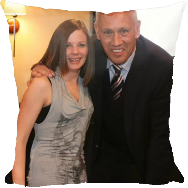 Mark Hateley Delights a Fan with Charity Race Night Prize at Rangers Football Club (2008)