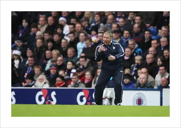 Ally McCoist in Action: Rangers 1-0 Hibernian, Clydesdale Bank Premier League - Intense Moments on the Ibrox Touchline