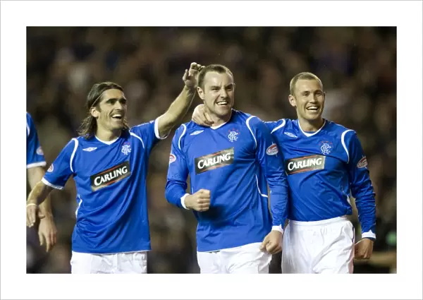 Kris Boyd's Euphoric Moment: Rangers Thrilling 1-0 Win Against Hibernian in the Clydesdale Bank Premier League at Ibrox