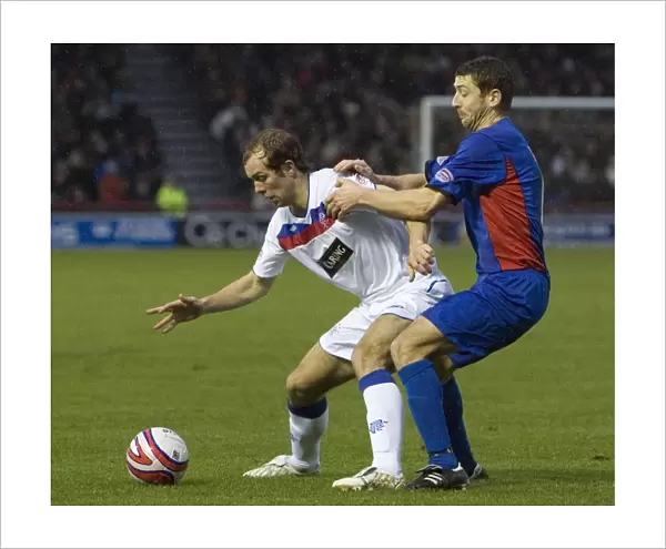 Rangers Steven Whittaker Defends Against Inverness Roy McBain in Clydesdale Bank Scottish Premier League Match